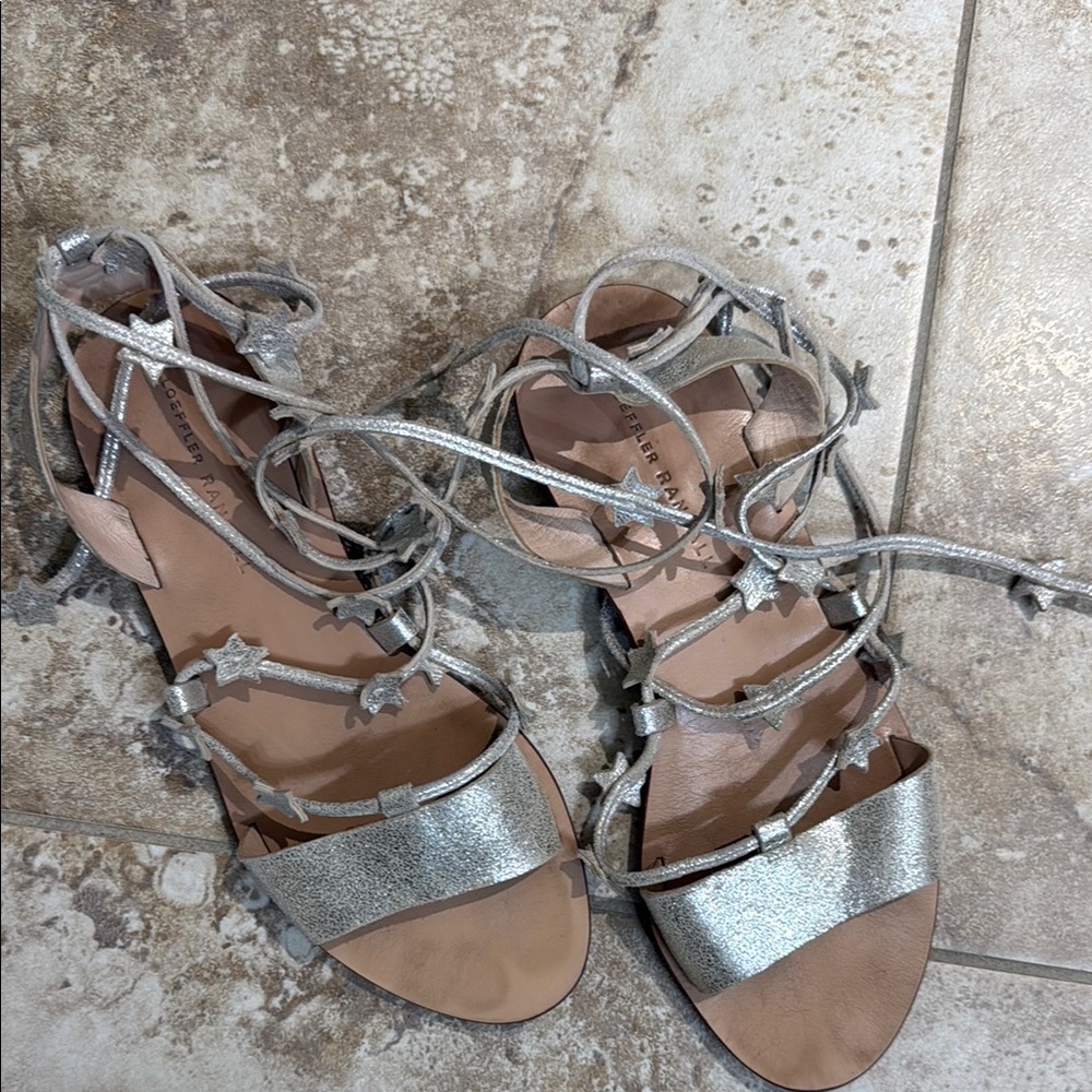 Silver Strappy Sandals